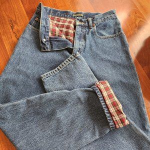 Eddie Bauer Flannel Lined Jeans - Higher Waist - Size 6 Petite
